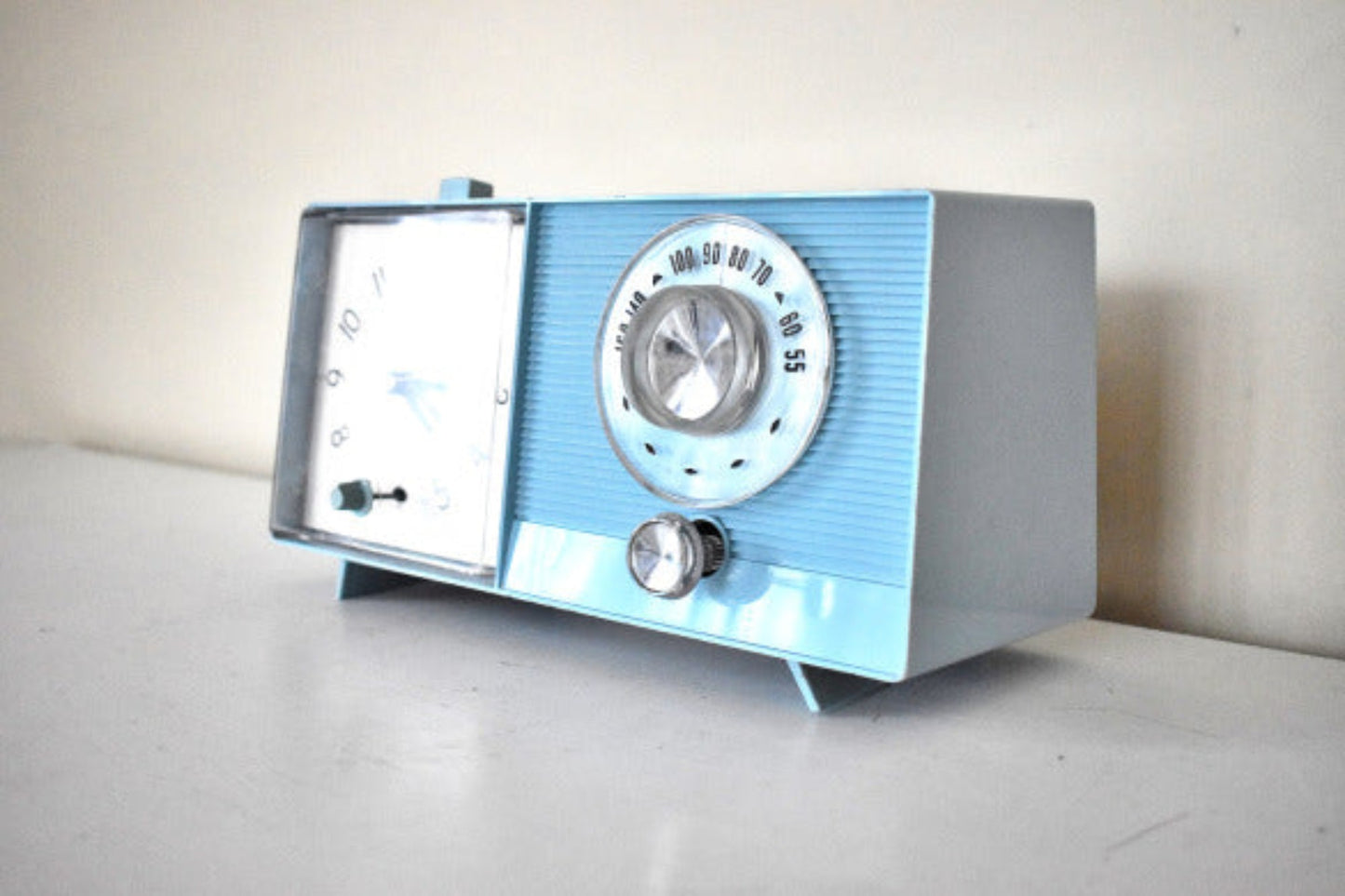 Bluetooth Ready To Go - Cornflower Blue 1966 General Electric Model C-411A AM Vacuum Tube Radio Sounds Great! Excellent Condition!