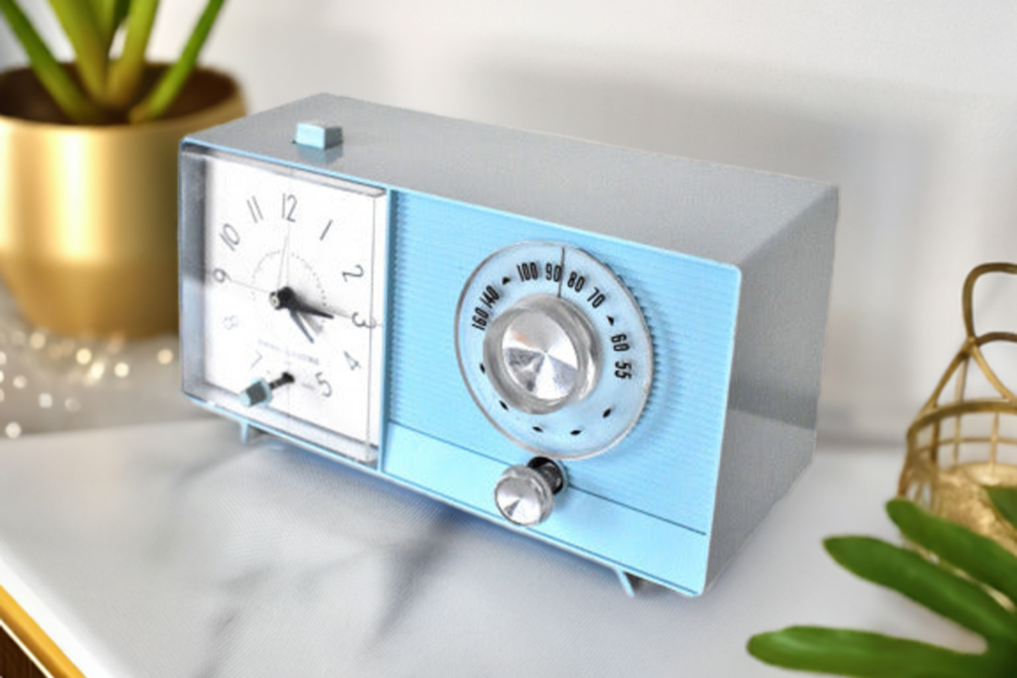 Bluetooth Ready To Go - Cornflower Blue 1966 General Electric Model C-411A AM Vacuum Tube Radio Sounds Great! Excellent Condition!